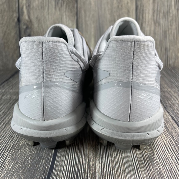 adidas Adizero Afterburner 8 Grey/Silver/White Metal Baseball Mens H00979 - Picture 3 of 8